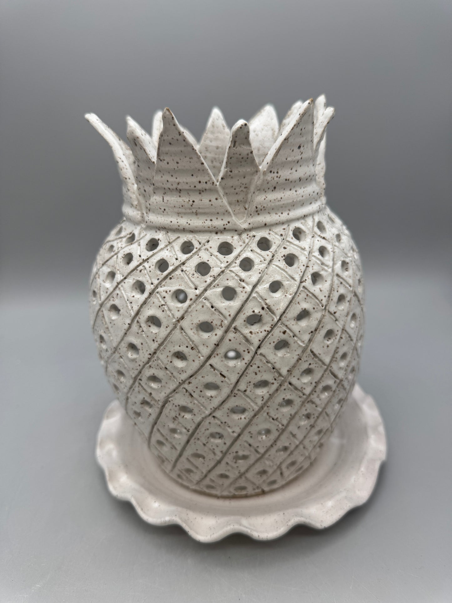 Brenda Mahoney- White Pineapple Candle Holder