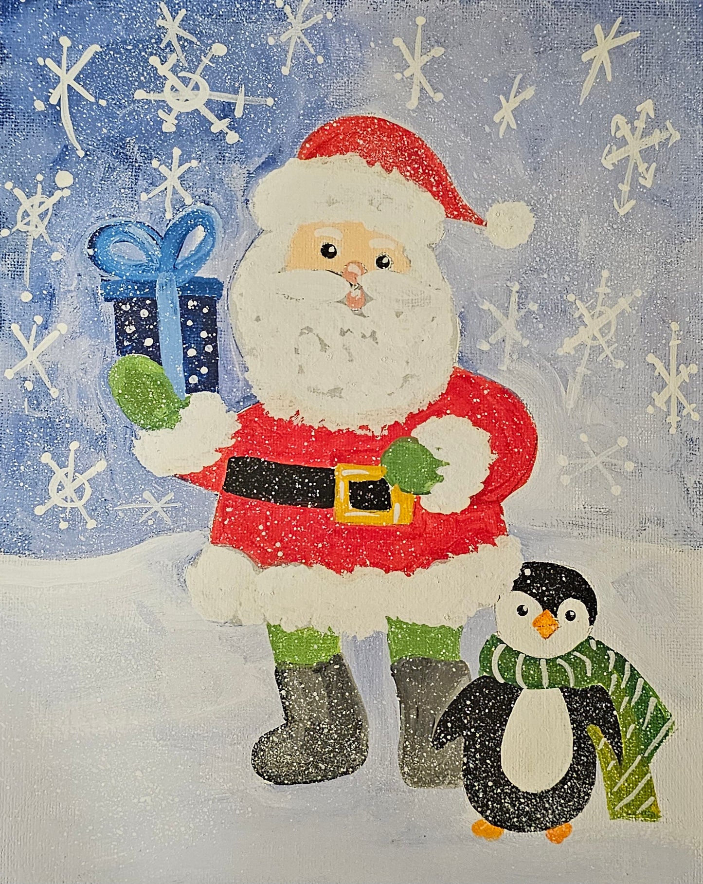 Ho Ho Ho Merry Christmas - Canvas Painting - Art Kit to Go
