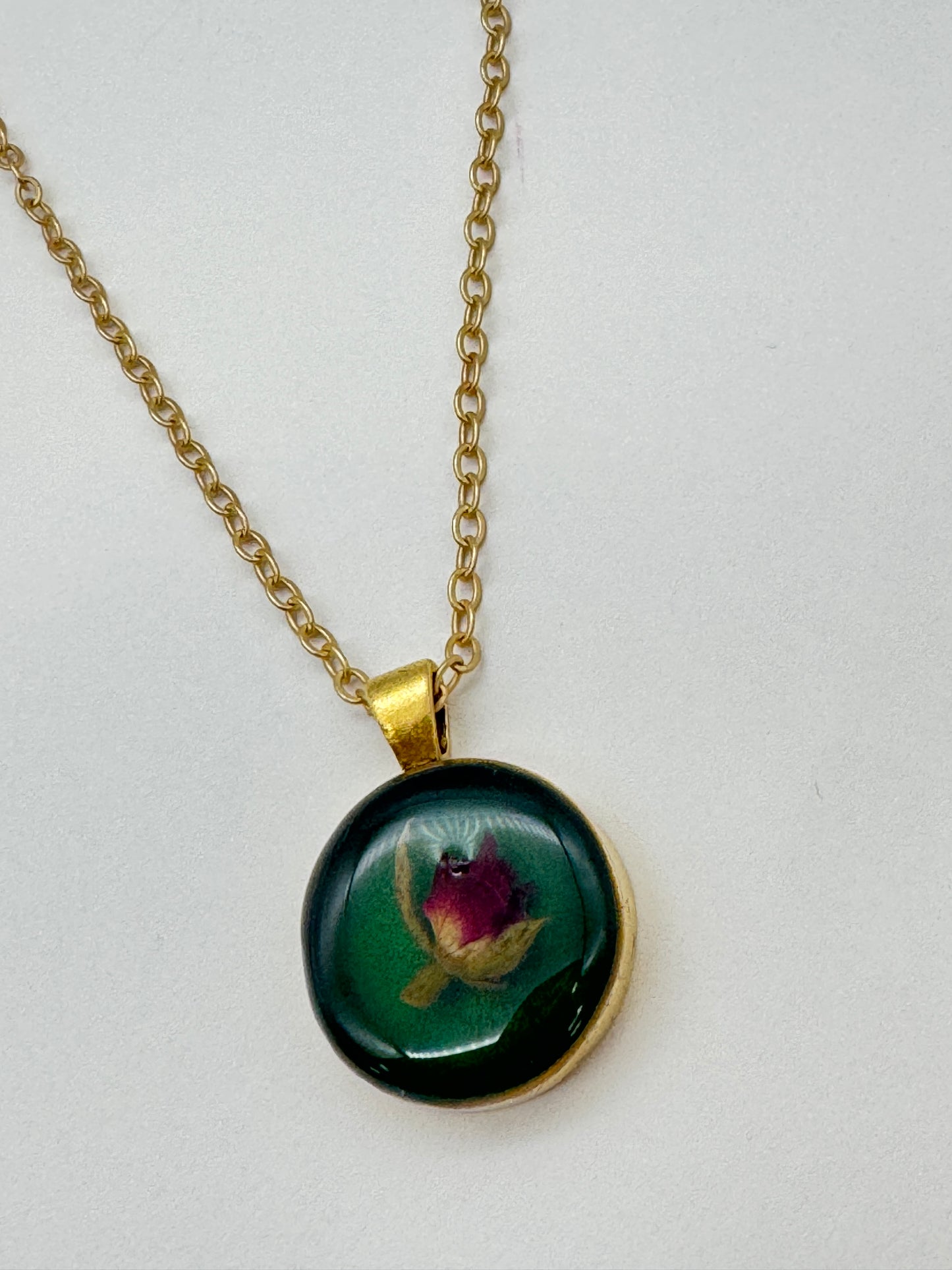 Denise Bush-Rose Pendant Necklace