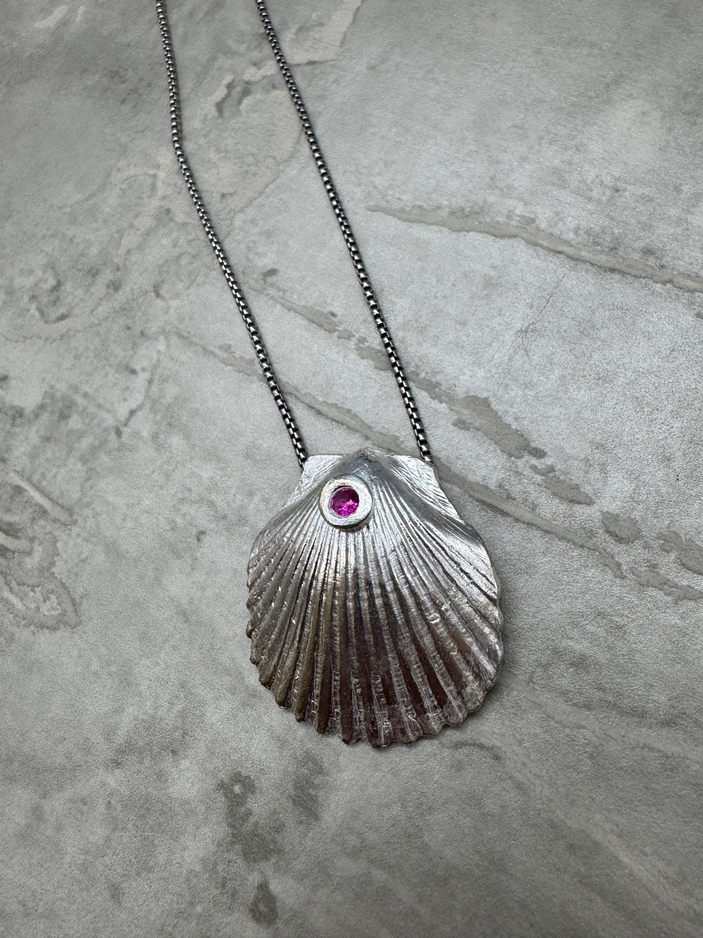 Cynthia Quesenberry -Seashell Sterling Silver Necklace