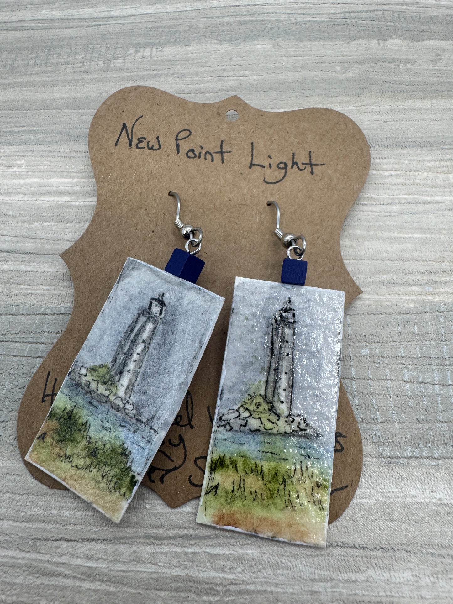 Jennifer Schroeder- New Point Lighthouse Earrings