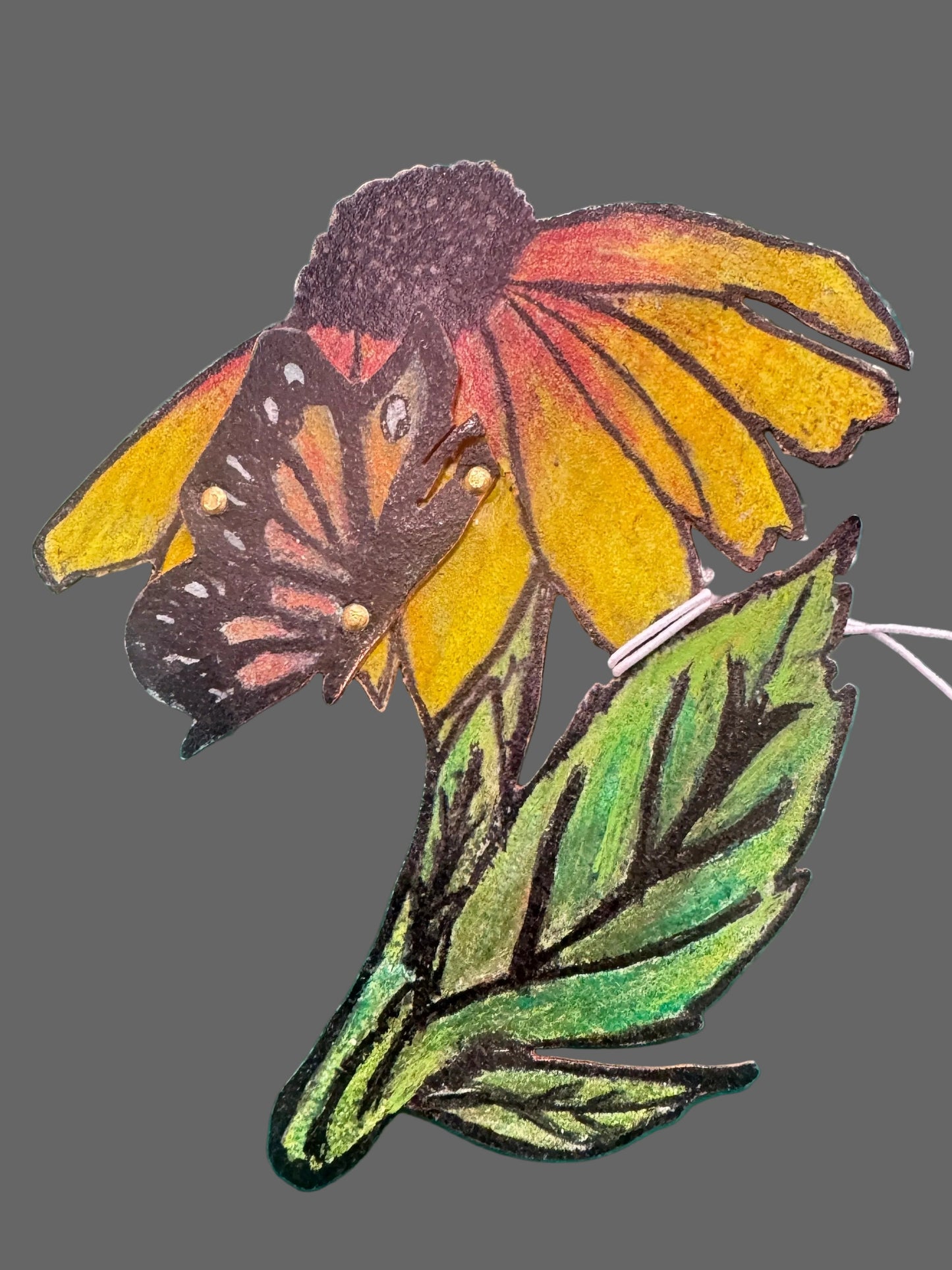 Reyne Bucholz-Butterfly and Sunflower Pin