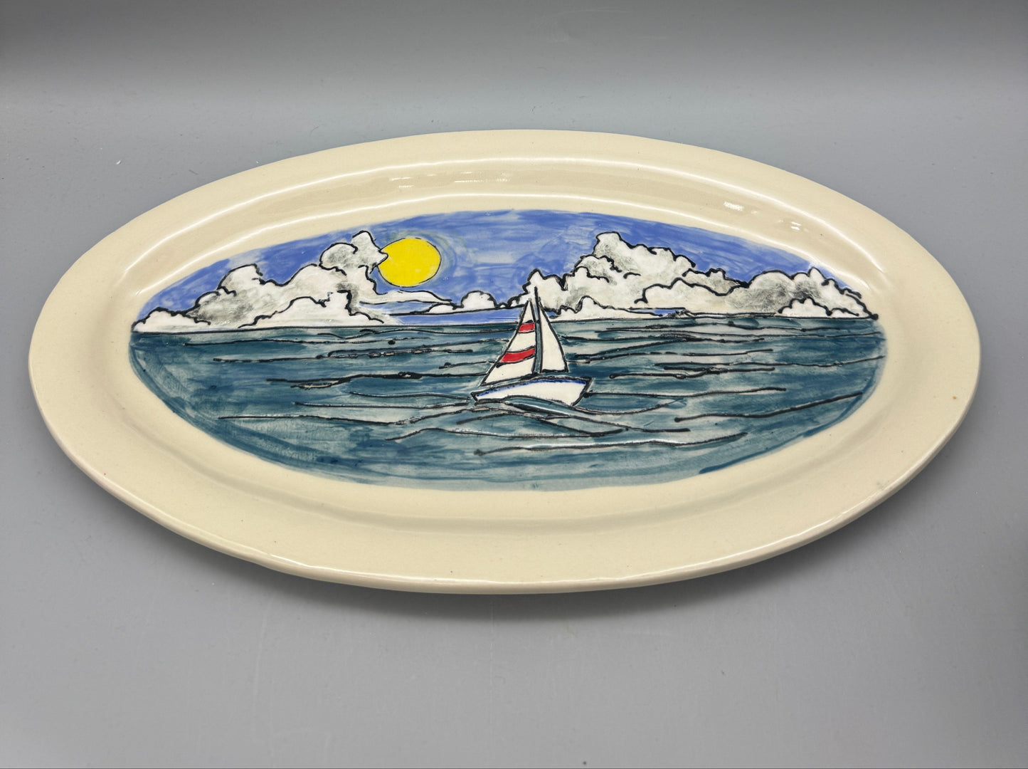 Peggy Shifflett- Sailboat Platter