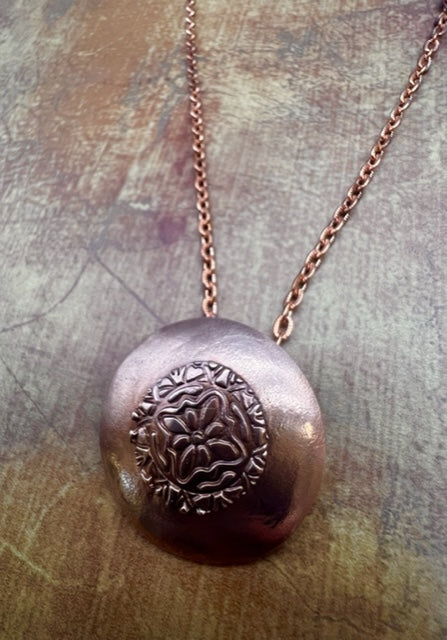 Cynthia Quesenberry- Copper Round Pendant