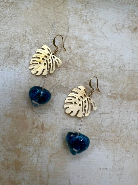 Julie Seder -Tropical Leaves Earrings