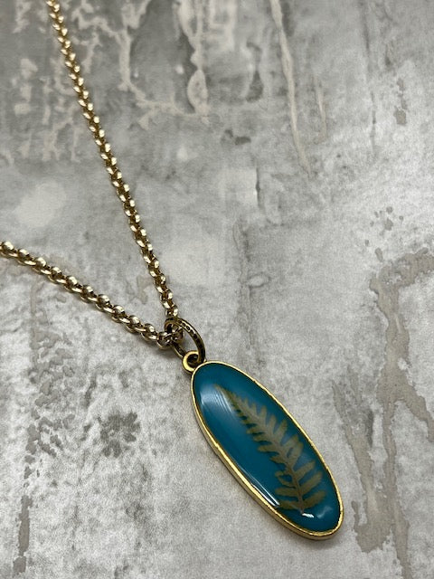 Denise Bush-Encased Fern Necklace