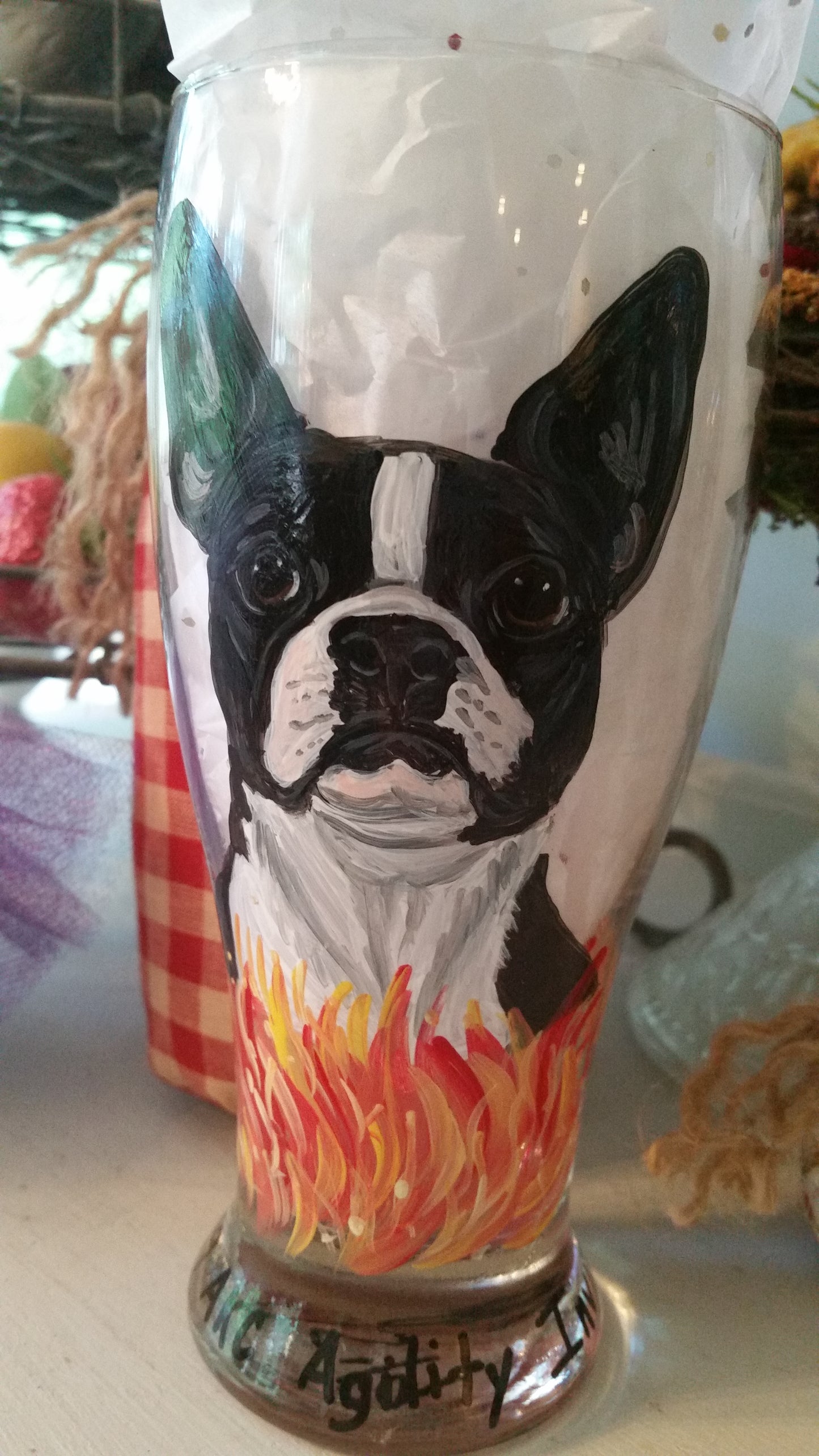 Jennifer Schroeder- Custom Painted Dog Breed Beer Glass