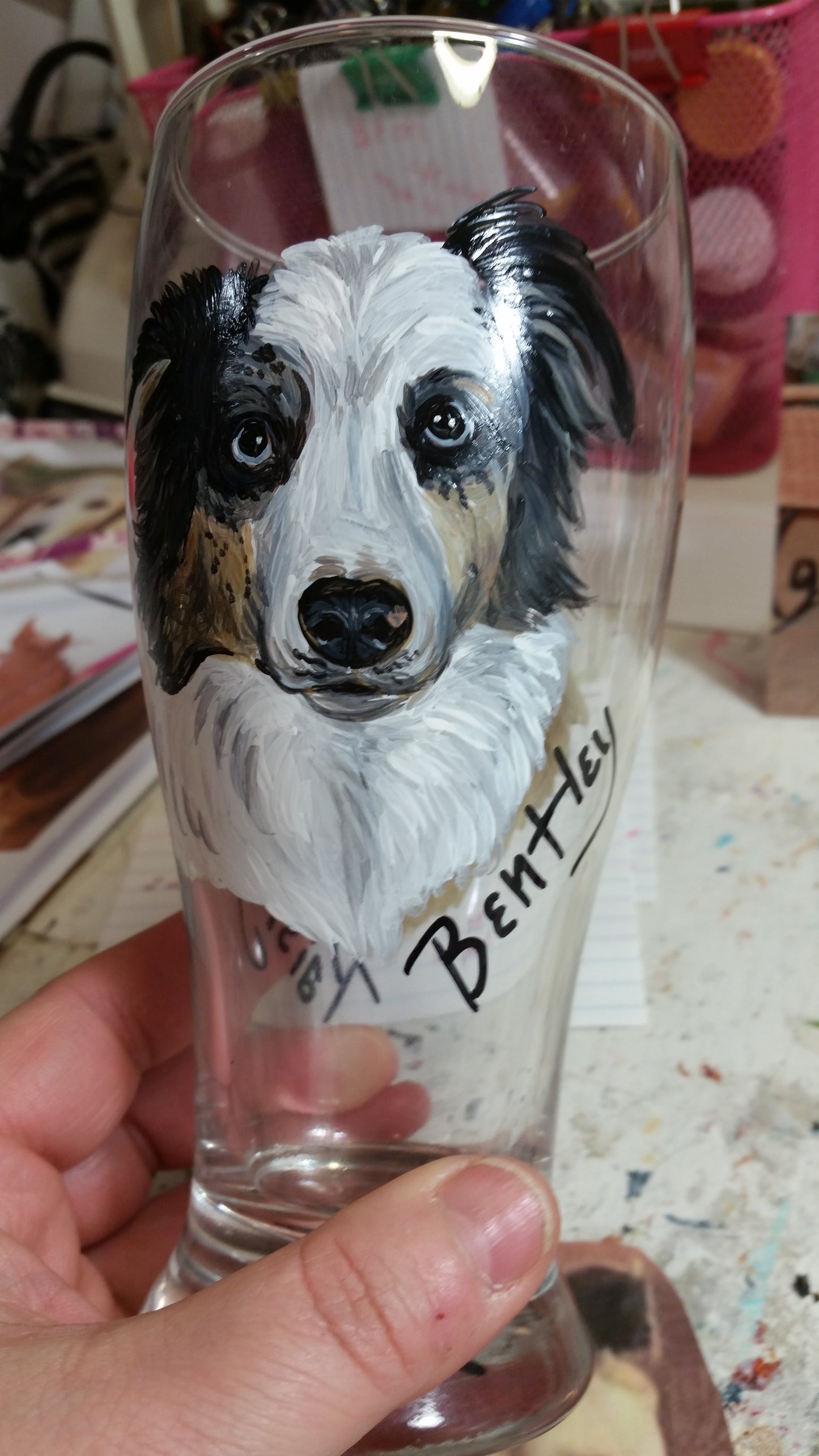 Jennifer Schroeder- Custom Painted Dog Breed Beer Glass