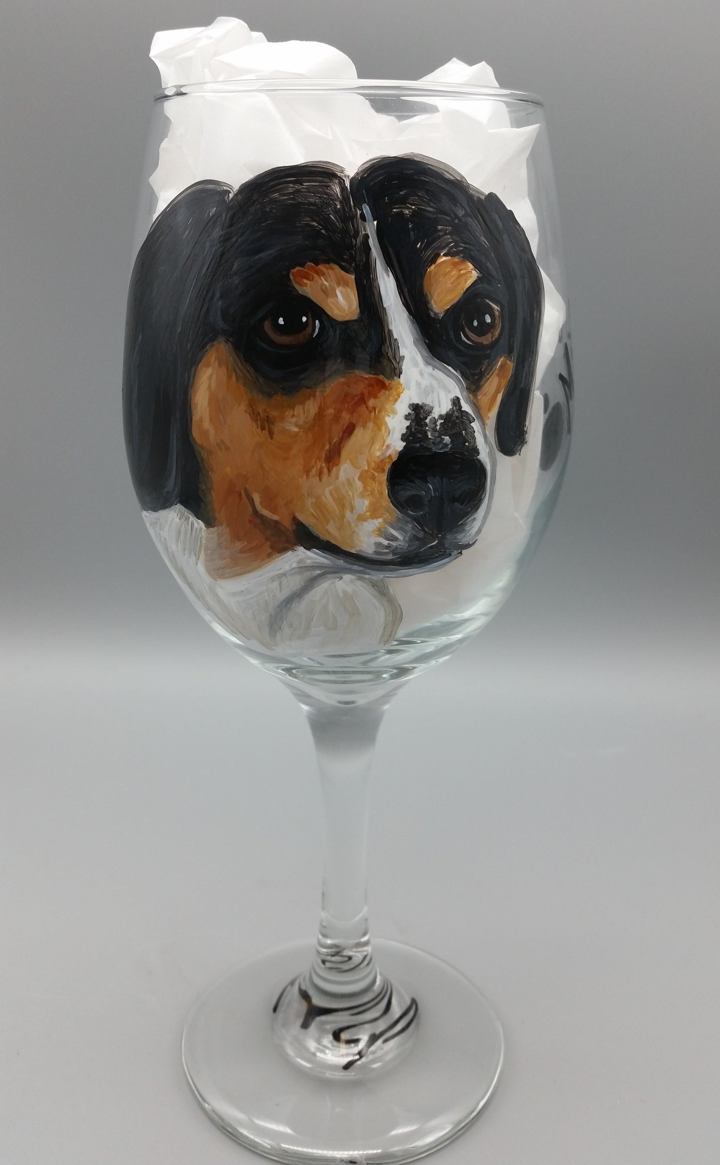 Jennifer Schroeder- Custom Painted Dog Breed Wine Glass