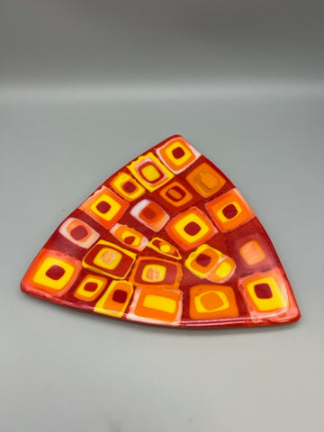 Irene Ultee- Triangle Fused Glass Plate