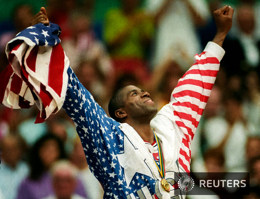 1992-08-08 Johnson jubo gold medal Barcelona RTR1150M HORIZ