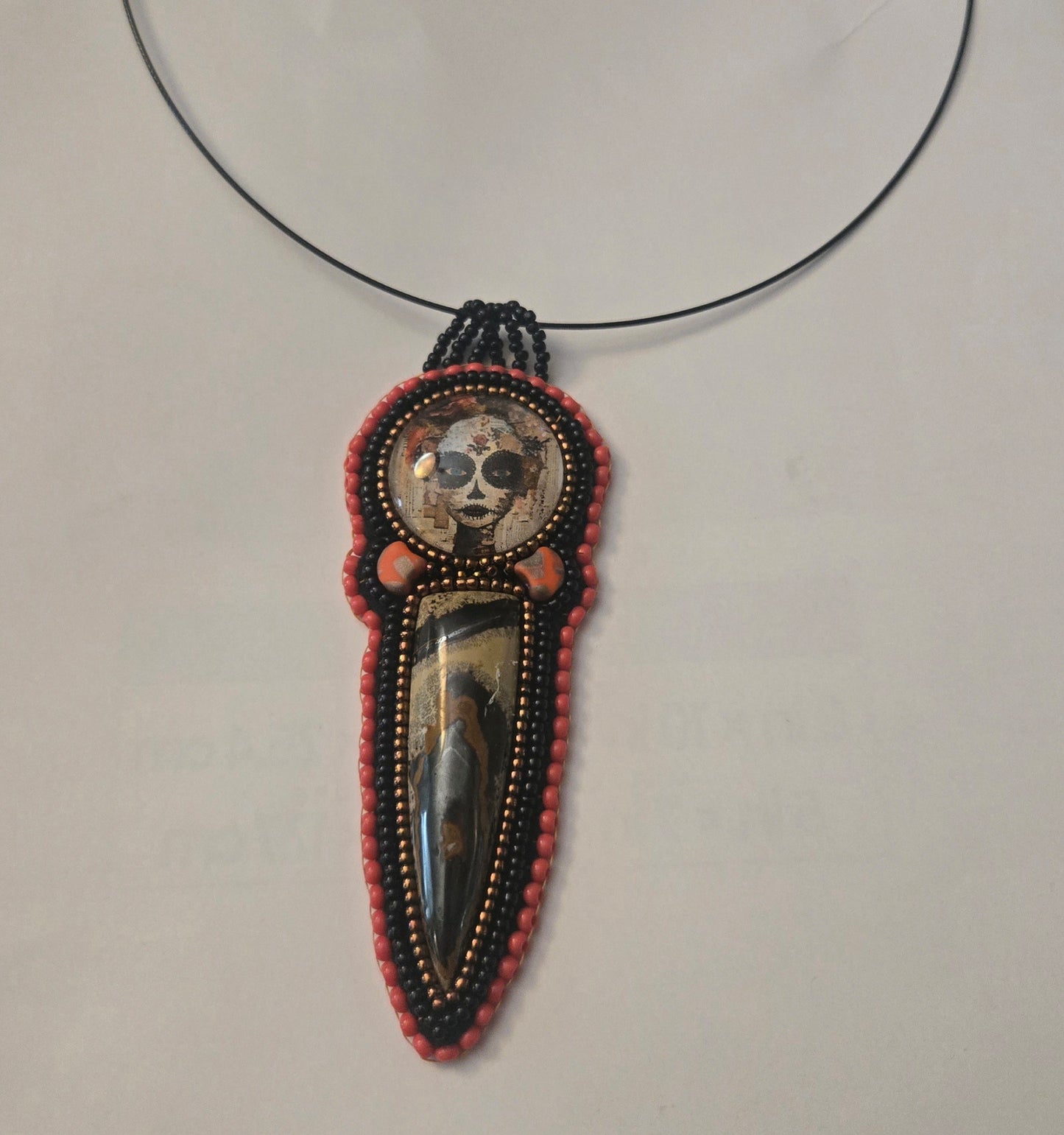 Catherine Bond-Dark Flowers Necklace