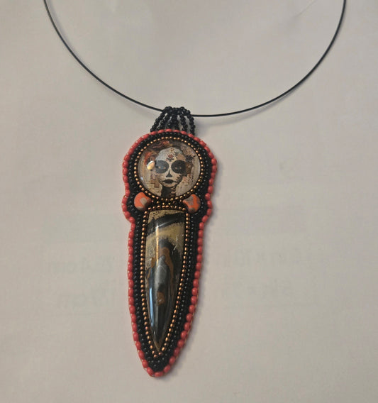 Catherine Bond-Dark Flowers Necklace