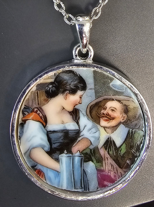 Virginia Coyle -The Barmaid,  Broken China Jewelry Necklaces