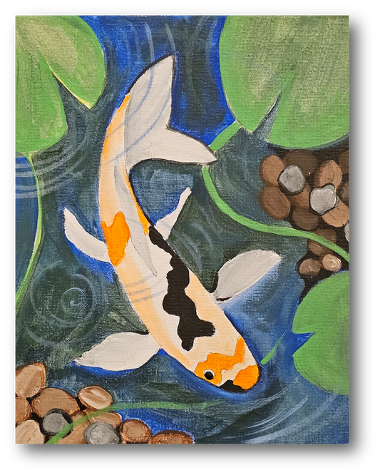 Don't Be Koi - Canvas Painting - Art Kit to Go