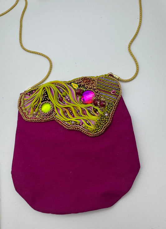 Catherine Bond-Pink Beaded Purse