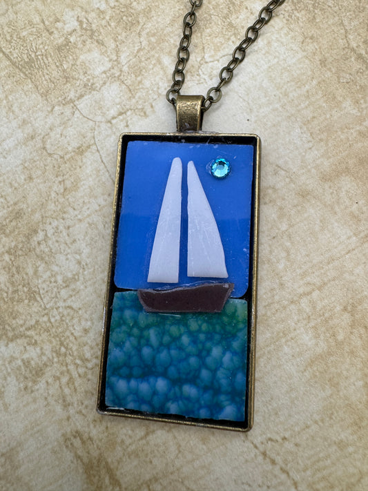 Virginia Coyle-Sailboat 2 Necklace