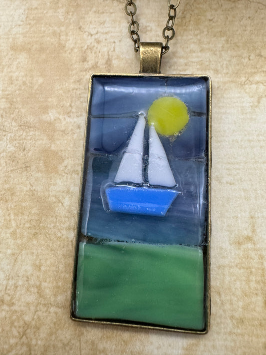Virginia Coyle-Sailboat Necklace