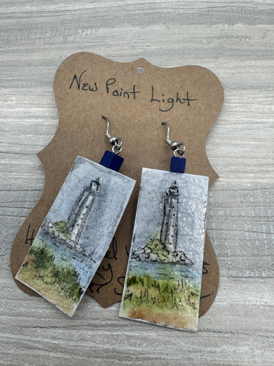 Jennifer Schroeder- New Point Lighthouse Earrings