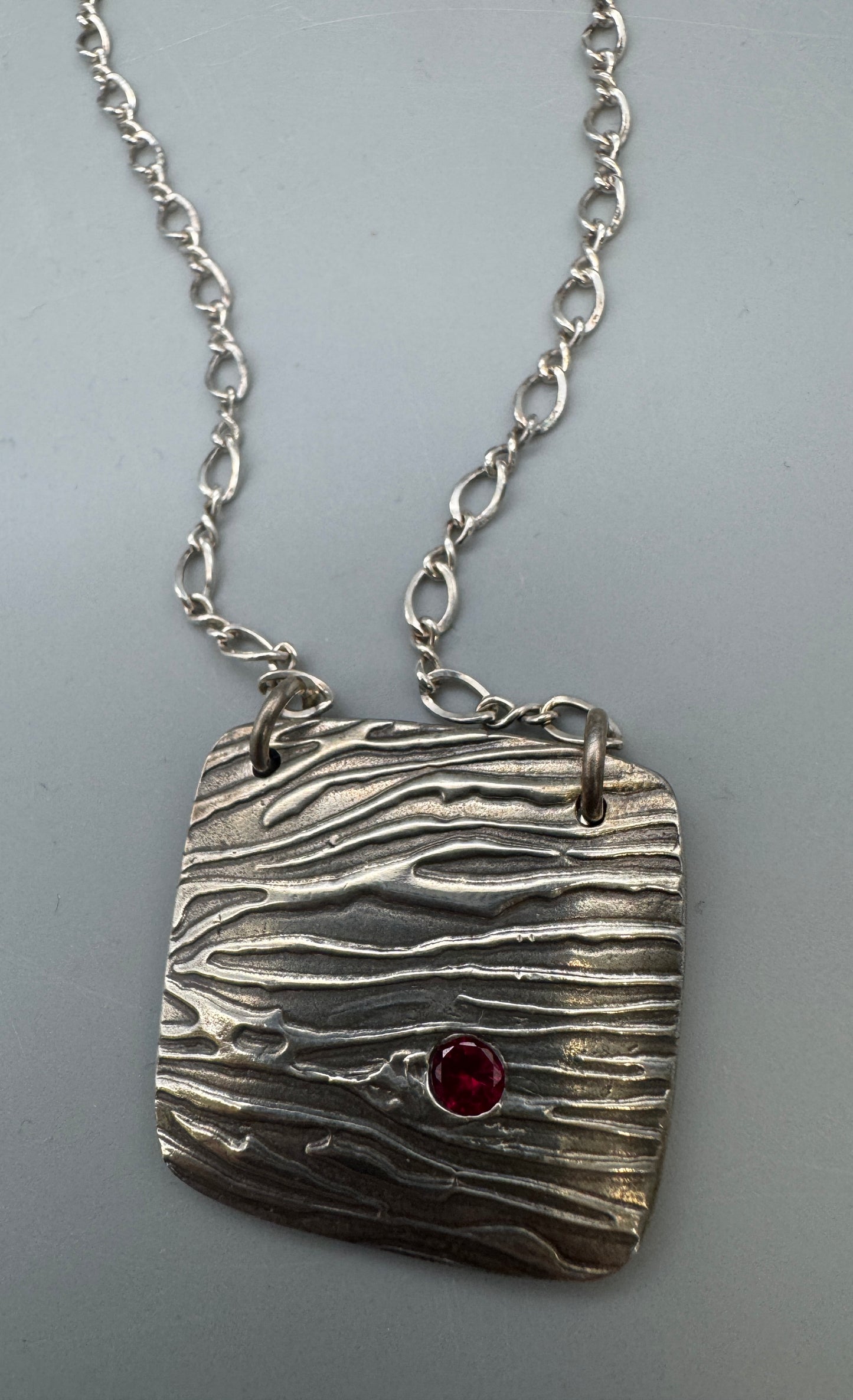 Cynthia Quesenberry -Pink Diamond Sterling Silver Necklace