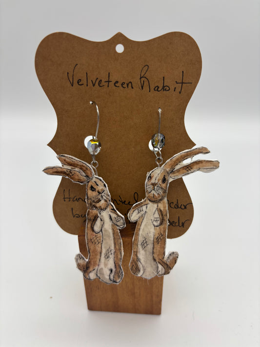 Jennifer Schroeder- Velveteen Rabbit earrings