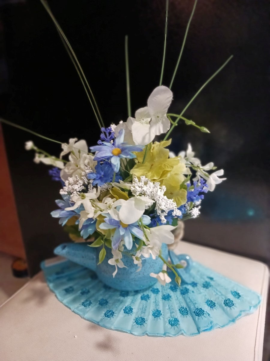 Peggy Shifflett-Blue Flower Arrangement