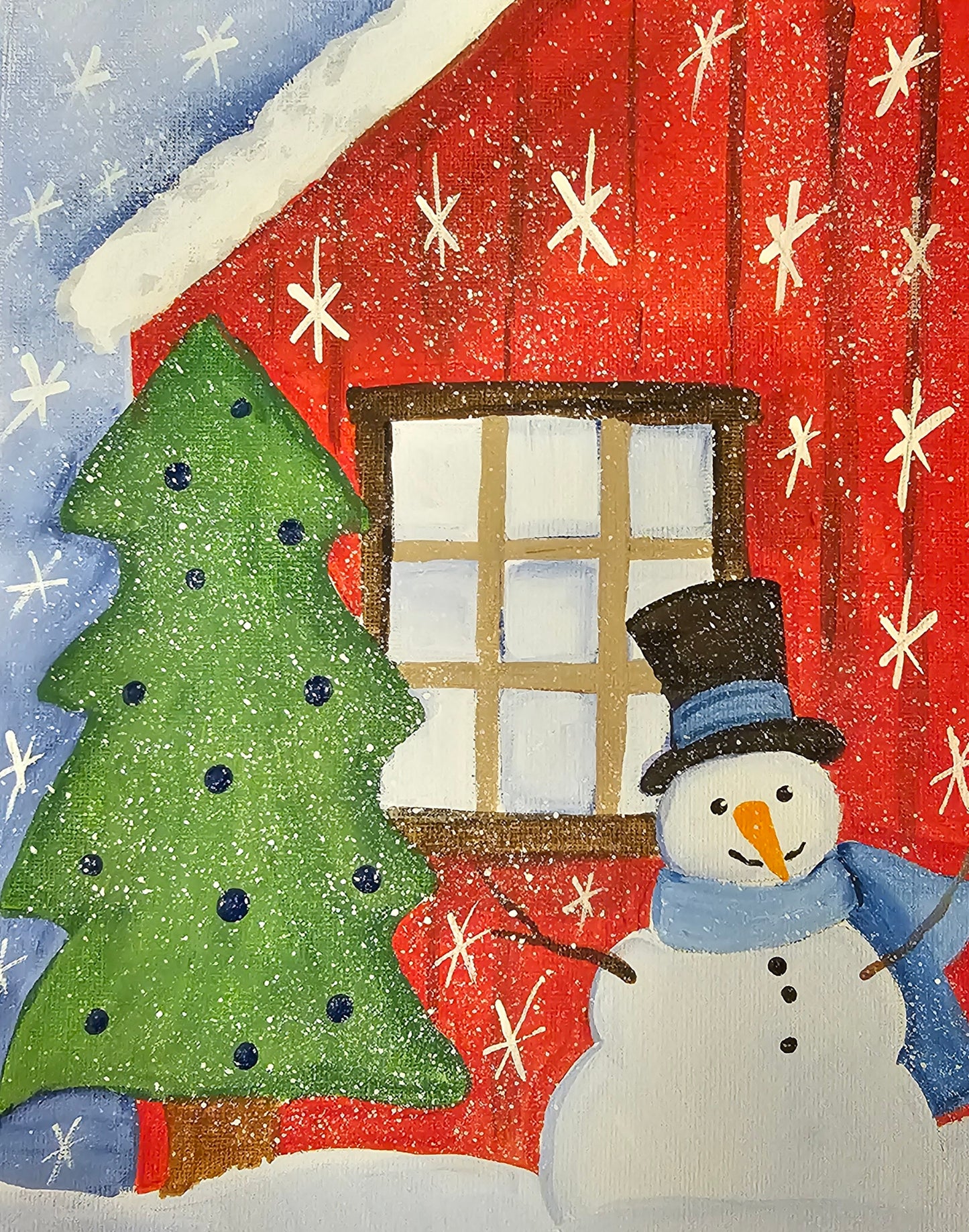 Snow Place Like Home - Canvas Painting - Art Kit to Go