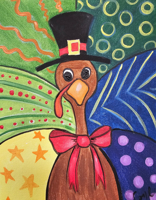 Turkey Time - Canvas Painting - Art Kit to Go