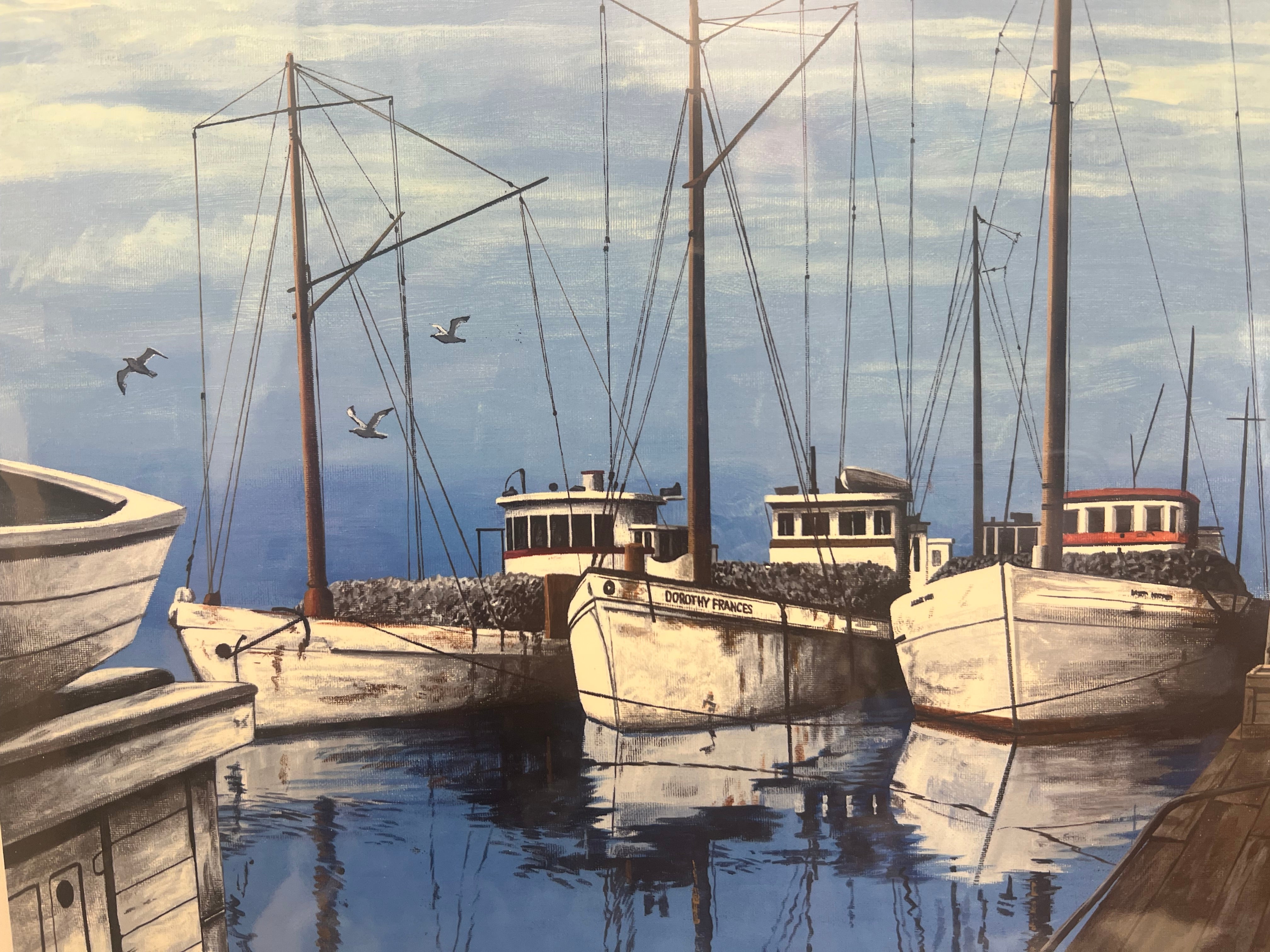 Dennis Rundlett - 3 Bay Boats Giclee