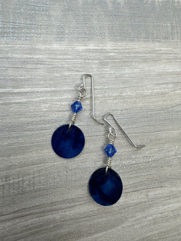 Robin Grabinska - Blue Silk Earrings