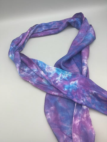 Robin Grabinska-Blue and Purple Silk Scarf