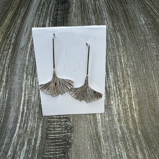 Robin Grabinska - Sterling Silver Gingko Earrings