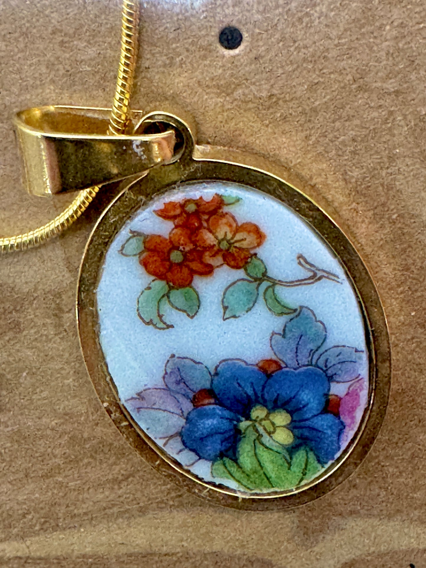 Virginia Coyle -Gold Necklace With Flowers