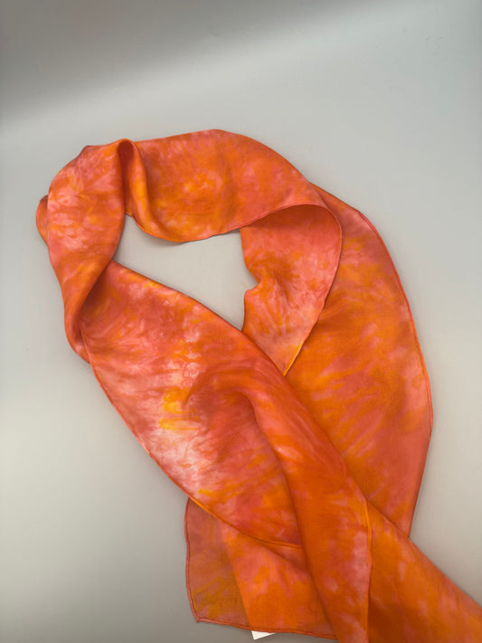 Robin Grabinska-Orange Silk Scarf