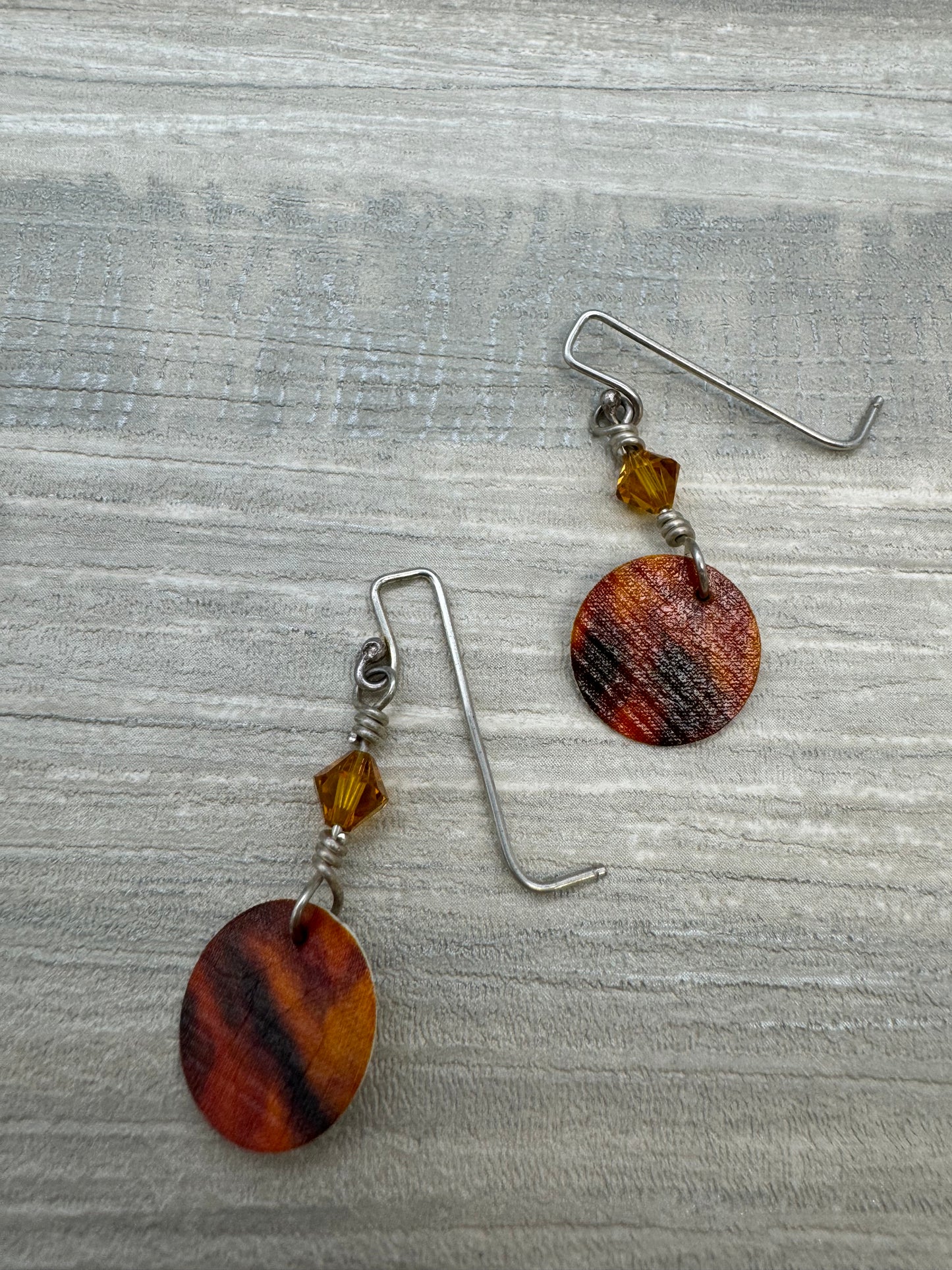 Robin Grabinska - Orange Silk Earrings