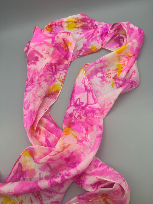 Robin Grabinska-Pink Silk Scarf