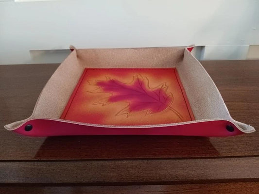 Warren Dorer-Red and Gold Leaf Clutter Catcher