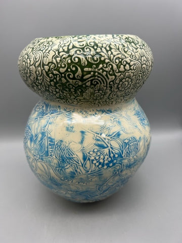 Sue Henshaw-  Tall Bird Vase