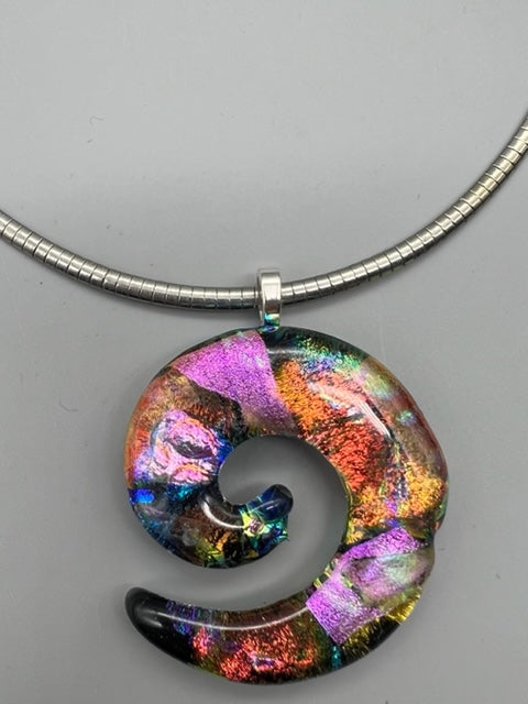 Irene Ultee-  Swirl Glass  Pendant Necklace