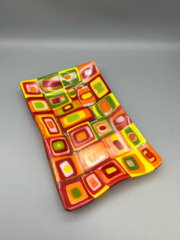 Irene Ultee- Rectangle Fused Glass Plate