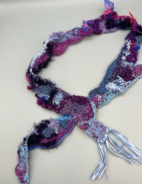 Sally Cooney Anderson-Blue and Purple Scarf