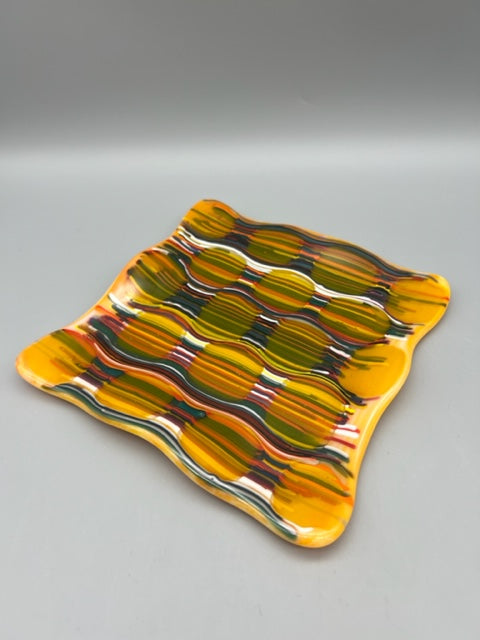 Irene Ultee- Square Fused Glass Plate