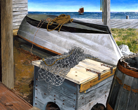 Dennis Rundlett -Boat Shed Giclee