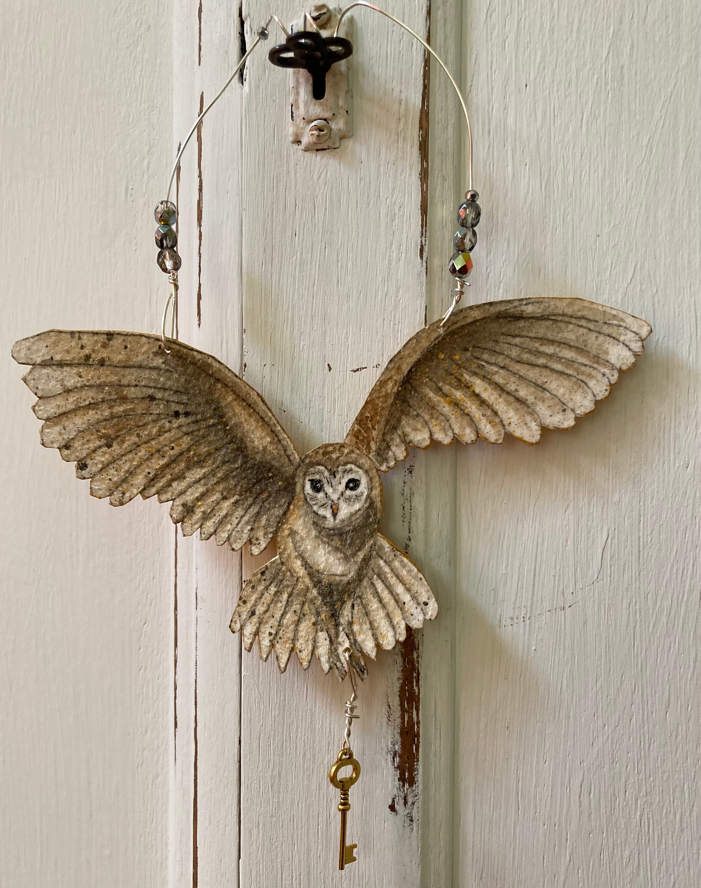 Jennifer Schroeder- Watercolor Barn Owl Ornament