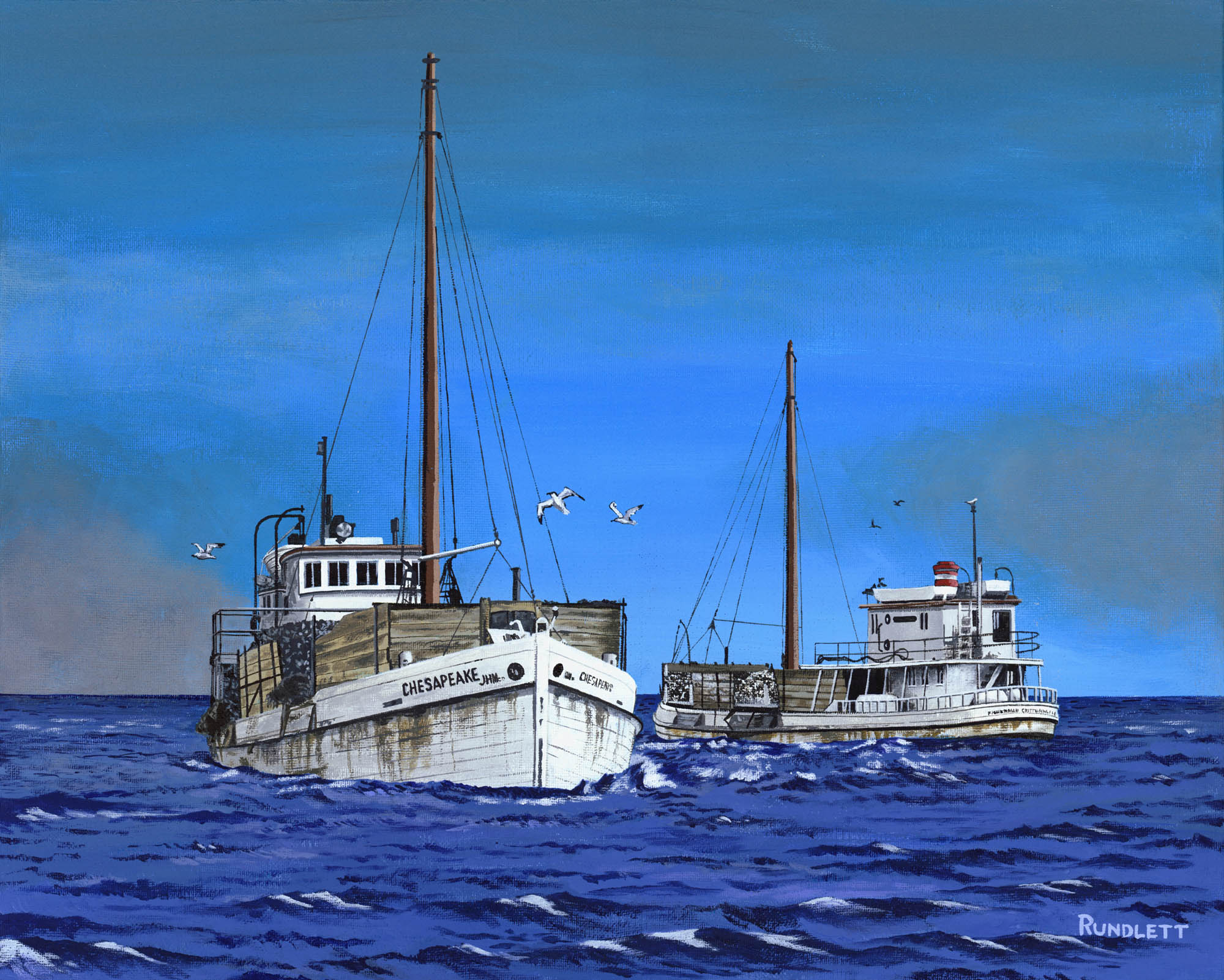 Dennis Rundlett - Chesapeake and Fisherman Giclee