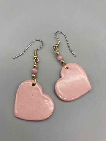 Julia Dorsey- Pink Heart Earrings