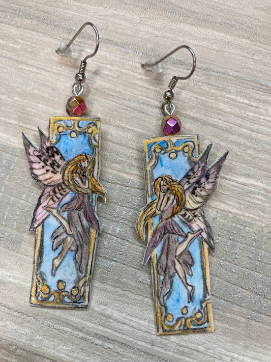 Jennifer Schroeder- Art Nouveau Fairy Earrings