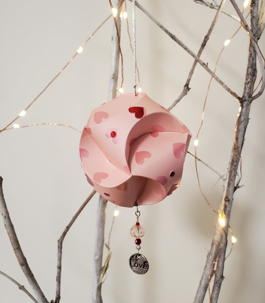 Mo Bennett- Small Pink Paper Valentine Orb