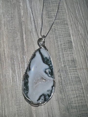 Jim and Linda Harrison - Moss Agate Necklace