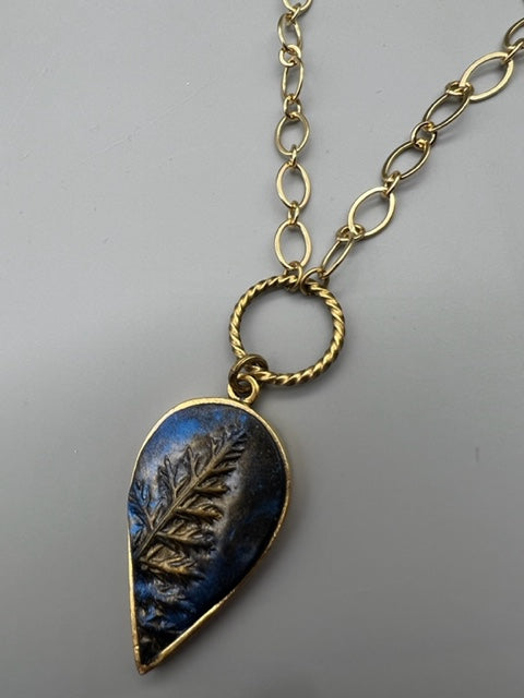 Denise Bush-SG Necklace With Leaf Impression